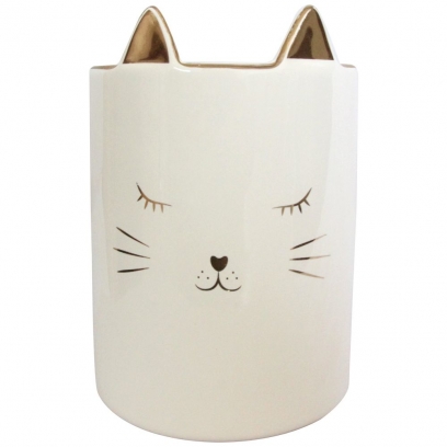 Cachepot gato decorativo reto