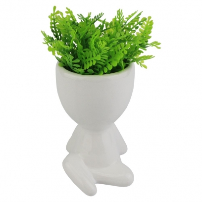 Vaso Bob com Planta Plástica