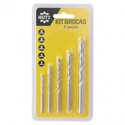 Kit 5 pcs de brocas