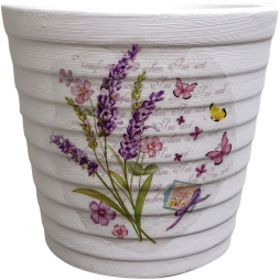 Vaso de cerâmica estampado