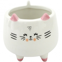 Mini cachepot gato decorativo