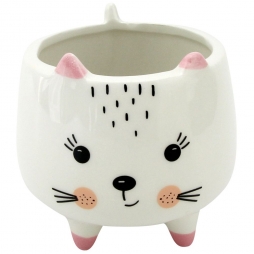 Mini cachepot gato decorativo