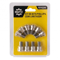 Bits Phillips com Limitador - 10 Peças